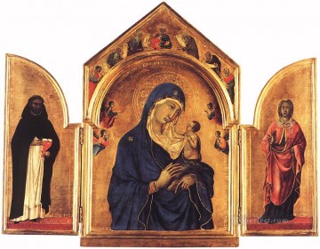 Duccio Painting - Tríptico Escuela de Siena Duccio